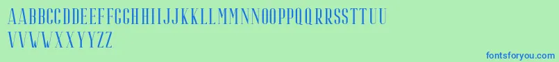 Czcionka Riffle Regular – niebieskie czcionki na zielonym tle