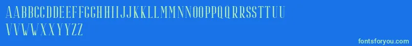 Riffle Regular Font – Green Fonts on Blue Background