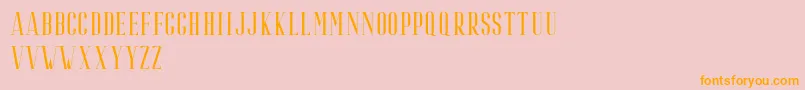 Riffle Regular Font – Orange Fonts on Pink Background