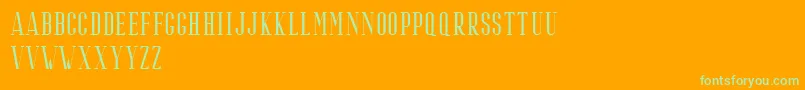 Riffle Regular Font – Green Fonts on Orange Background