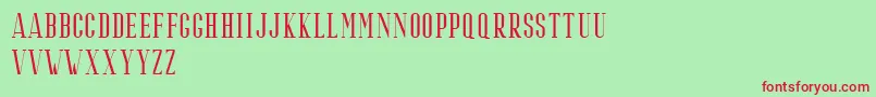 Riffle Regular Font – Red Fonts on Green Background