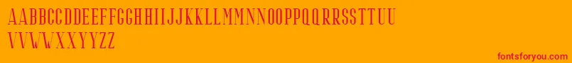 Riffle Regular Font – Red Fonts on Orange Background