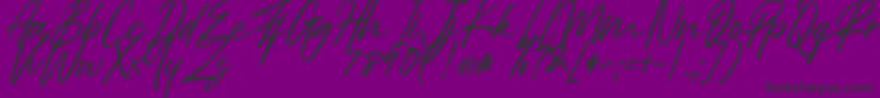 Right Female Font – Black Fonts on Purple Background