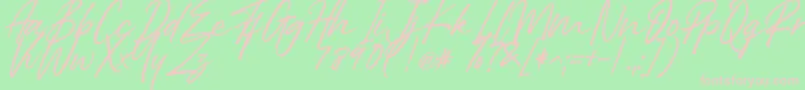 Right Female Font – Pink Fonts on Green Background