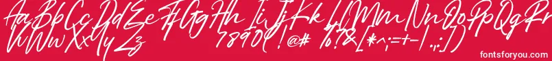 Right Female Font – White Fonts on Red Background