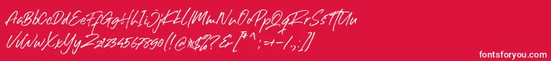 フォントRight Gilligant Font – 赤い背景に白い文字