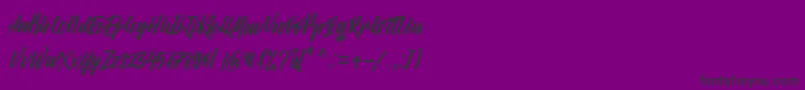 Right Times Font-Schriftart – Schwarze Schriften auf violettem Hintergrund