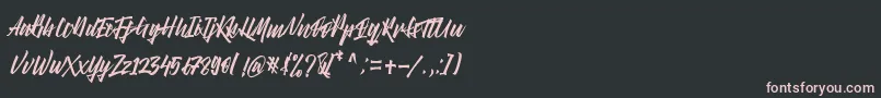 フォントRight Times Font – 黒い背景にピンクのフォント