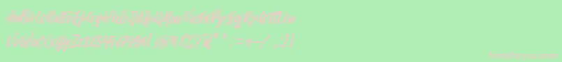 Right Times Font Font – Pink Fonts on Green Background
