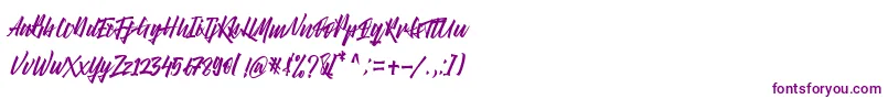 Right Times Font-Schriftart – Violette Schriften auf weißem Hintergrund