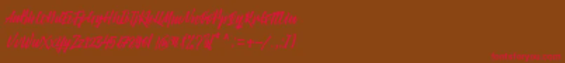 Right Times Font Font – Red Fonts on Brown Background