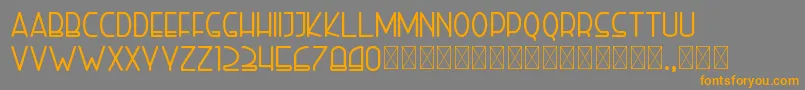 righthand bold personal-Schriftart – Orangefarbene Schriften auf grauem Hintergrund