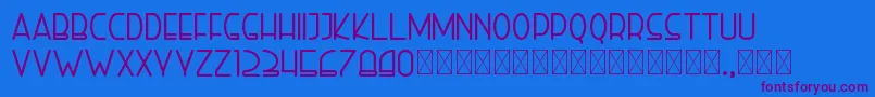 righthand bold personal Font – Purple Fonts on Blue Background