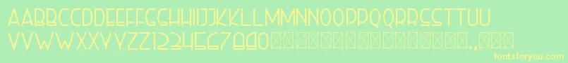 righthand bold personal Font – Yellow Fonts on Green Background