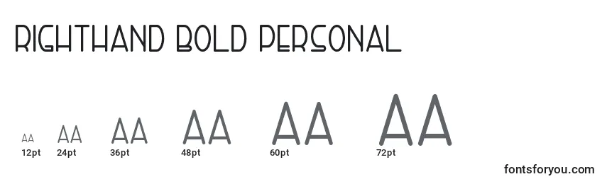 Righthand bold personal Font Sizes