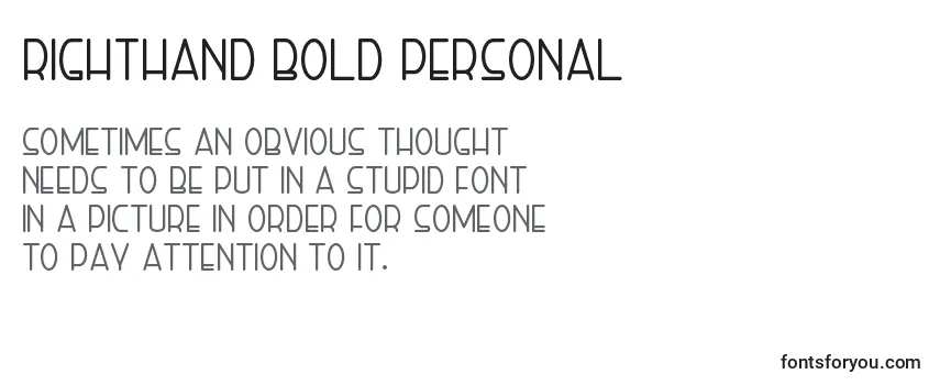 Обзор шрифта Righthand bold personal