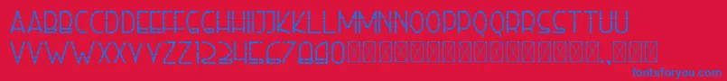 righthand bolddash personal Font – Blue Fonts on Red Background