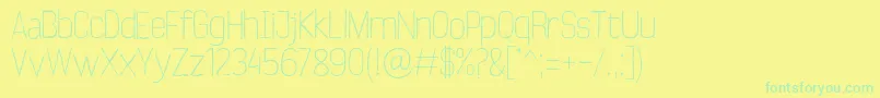 Шрифт Verano – зелёные шрифты на жёлтом фоне