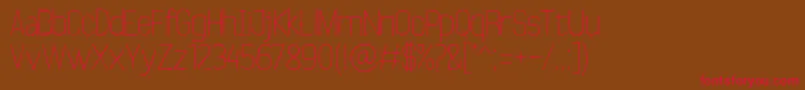 Verano Font – Red Fonts on Brown Background