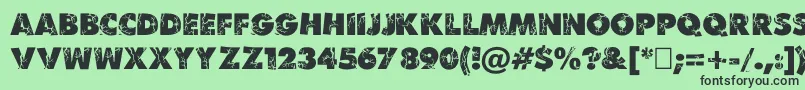 Bencrushc Font – Black Fonts on Green Background