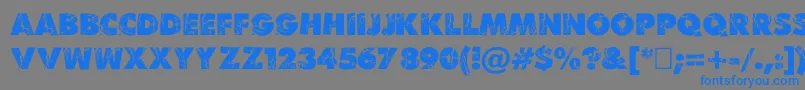 Bencrushc Font – Blue Fonts on Gray Background