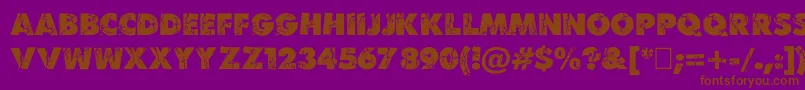 Bencrushc Font – Brown Fonts on Purple Background