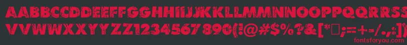 Bencrushc Font – Red Fonts on Black Background