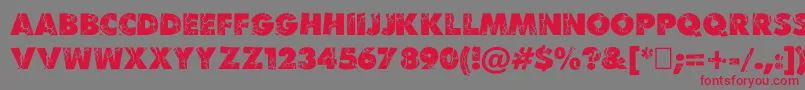 Bencrushc-Schriftart – Rote Schriften auf grauem Hintergrund