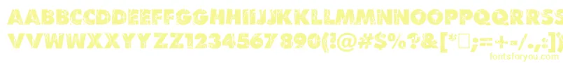 Bencrushc Font – Yellow Fonts on White Background