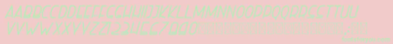 righthand bolditalic personal Font – Green Fonts on Pink Background