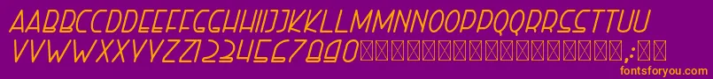 righthand bolditalic personal Font – Orange Fonts on Purple Background