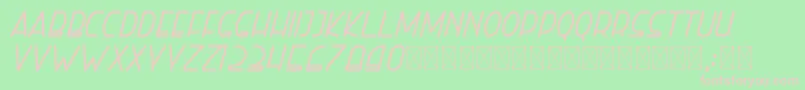 righthand bolditalic personal Font – Pink Fonts on Green Background