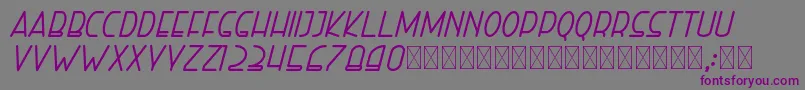 righthand bolditalic personal Font – Purple Fonts on Gray Background