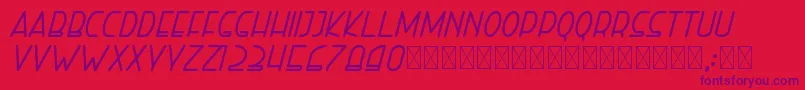 righthand bolditalic personal Font – Purple Fonts on Red Background