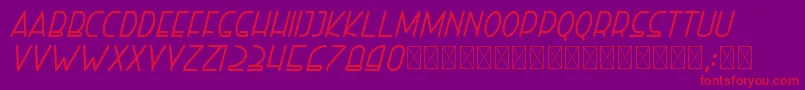 righthand bolditalic personal Font – Red Fonts on Purple Background