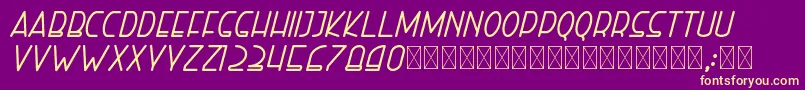 righthand bolditalic personal Font – Yellow Fonts on Purple Background