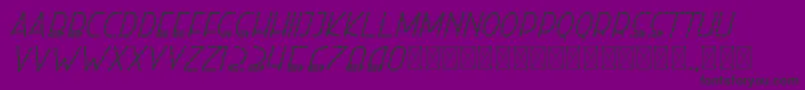フォントrighthand bolditalicdash personal – 紫の背景に黒い文字