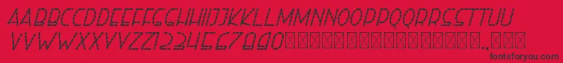 righthand bolditalicdash personal Font – Black Fonts on Red Background