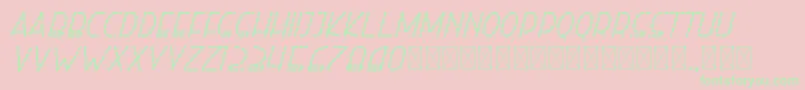 righthand bolditalicdash personal-Schriftart – Grüne Schriften auf rosa Hintergrund