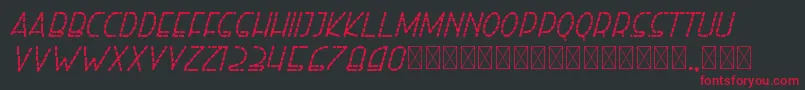righthand bolditalicdash personal-Schriftart – Rote Schriften auf schwarzem Hintergrund