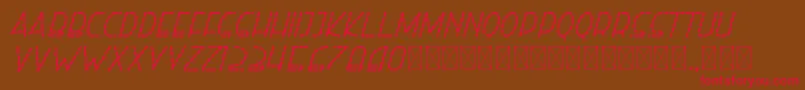 righthand bolditalicdash personal Font – Red Fonts on Brown Background