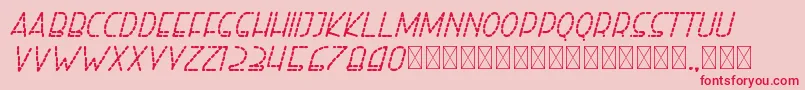 righthand bolditalicdash personal Font – Red Fonts on Pink Background