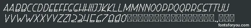 righthand bolditalicdash personal Font – White Fonts on Black Background