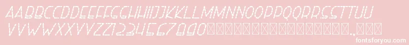 righthand bolditalicdash personal-Schriftart – Weiße Schriften auf rosa Hintergrund