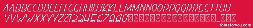 righthand bolditalicdash personal Font – White Fonts on Red Background