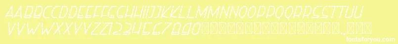 righthand bolditalicdash personal Font – White Fonts on Yellow Background