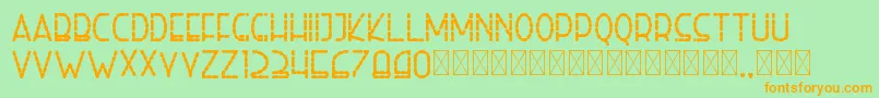 righthand extbolddash personal Font – Orange Fonts on Green Background