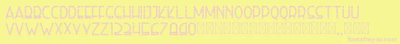 righthand extbolddash personal Font – Pink Fonts on Yellow Background