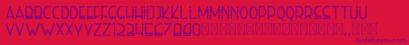 righthand extbolddash personal Font – Purple Fonts on Red Background