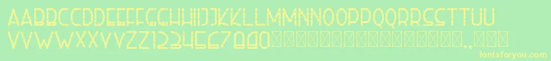 righthand extbolddash personal Font – Yellow Fonts on Green Background